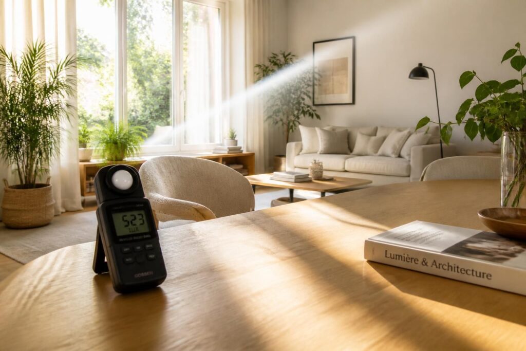 découvrez comment utiliser la formule de blondel pour mesurer la lumière naturelle dans vos pièces à vivre et optimiser l'éclairage naturel de votre intérieur.