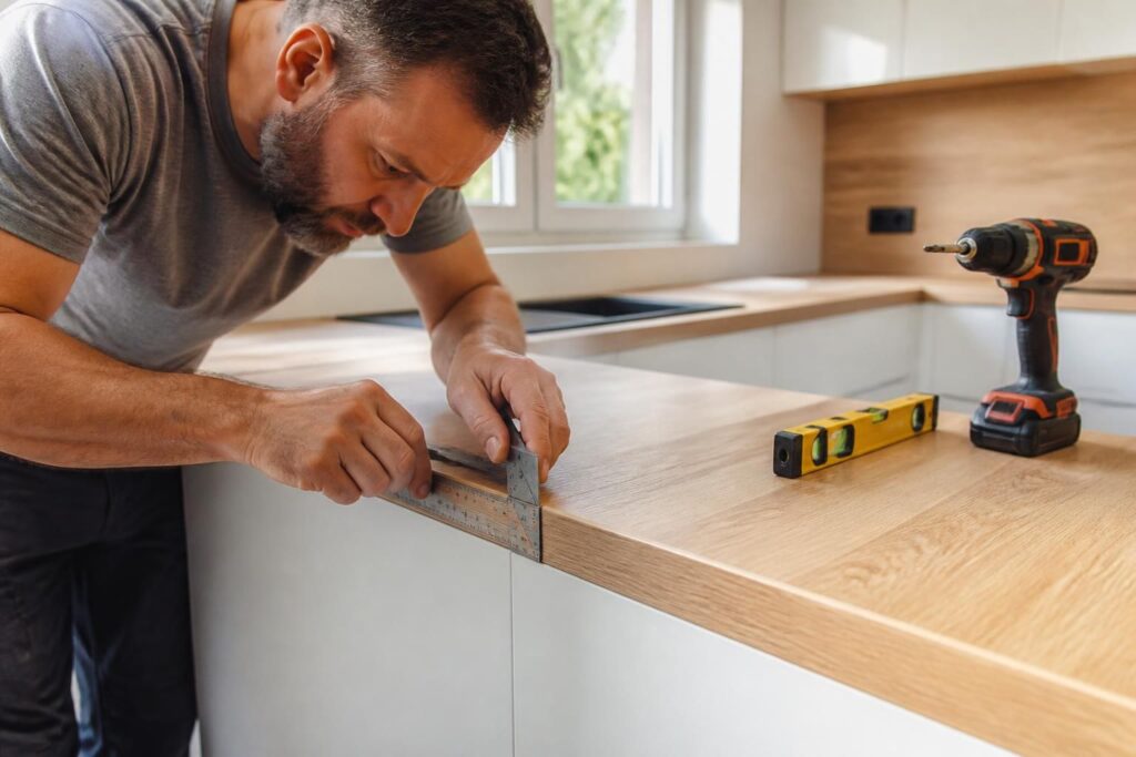 Assemblage plan de travail cuisine : astuces pour un angle parfait