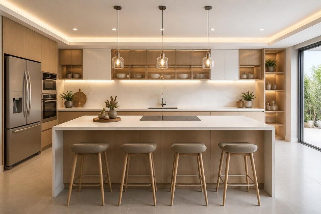 découvrez comment une cuisine équipée et aménagée allie fonctionnalité et esthétique pour créer un espace pratique, moderne et harmonieux adapté à vos besoins.